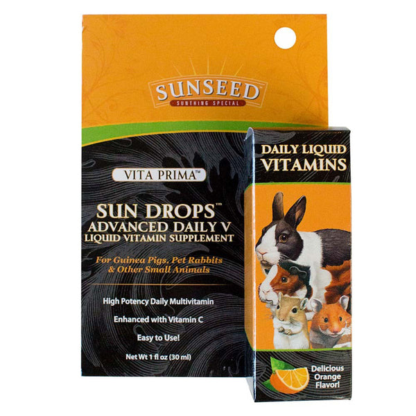 Sun Seed Vita Prima Sun Drops Advanced Daily V Liquid Vitamin Supplement 1 fl. oz, a daily supplement liquid vitamin for dogs and cats.