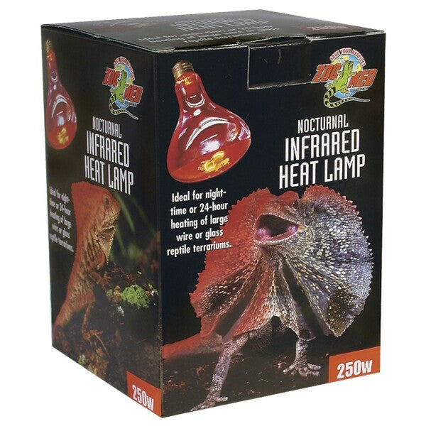 An Zoo Med Nocturnal Infrared Heat Lamp 250 Watts for a lizard.
