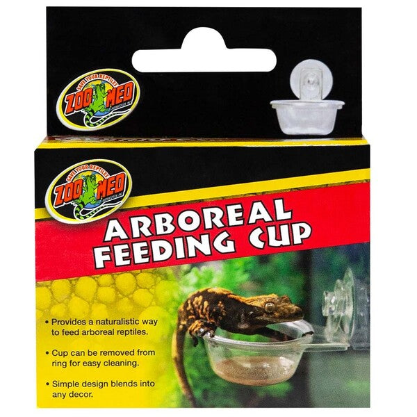 Zoo Med Arboreal Feeding Cup Clear for lizards.