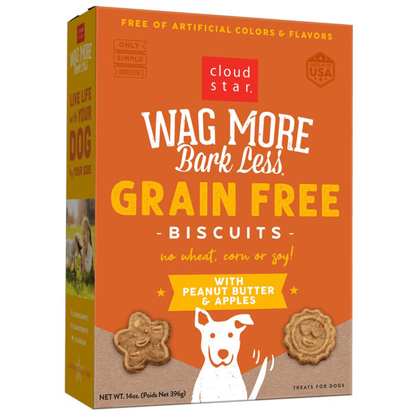 Cloud star WAGMR D CRNCHY GF PB APL 14OZ biscuits.