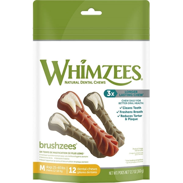 WHIMZ D BRSHZEE MD 12.7OZ dog chews in a package.