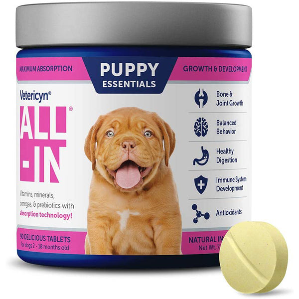 Vetericyn ALL-IN Puppy Supplement 90 Tablets 7.3 oz all-in-one.