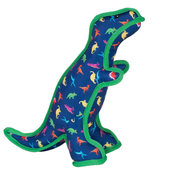 A WORTHY D DINO SM toy with colorful dinosaurs on it.