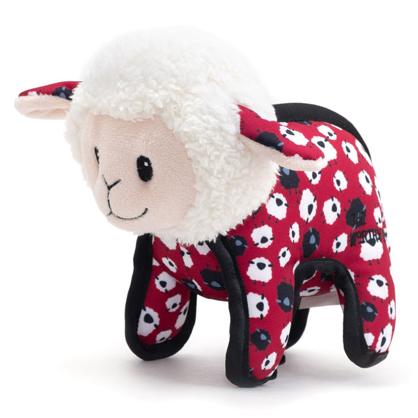 A WORTHY D COUNTING SHEEP LG with a red and white pattern.