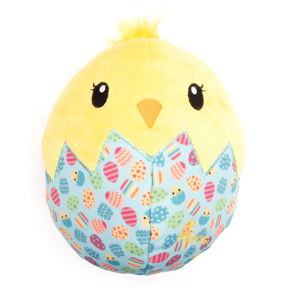 The Worthy Dog Chick Multi Small plush toy made with durable materials for tough chewers.