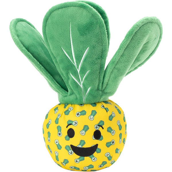A WORTHY D BOK CHOY LG stuffed toy with a smiley face.