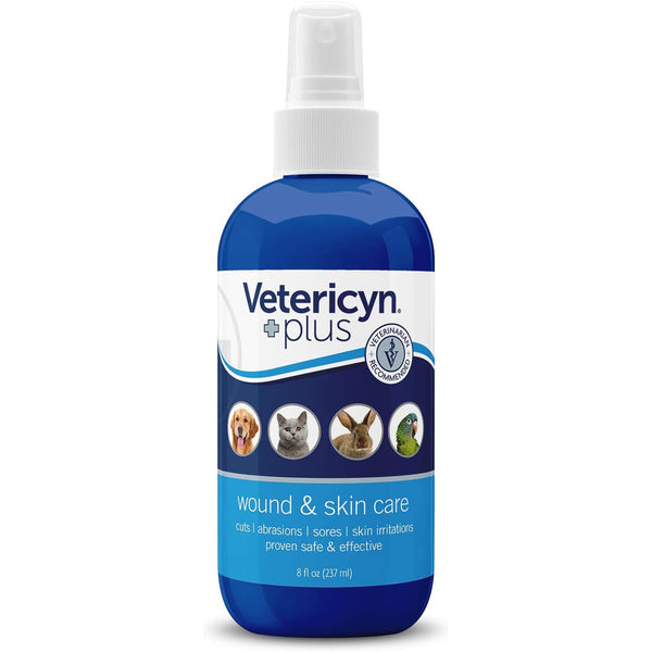 Vetericyn Wound & Skin Care 8 fl. oz plus natural & skin care spray.