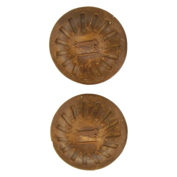 A pair of Starmark Everlasting Treat Chicken Medium 1ea/3.6 oz, MD buttons on a white background.