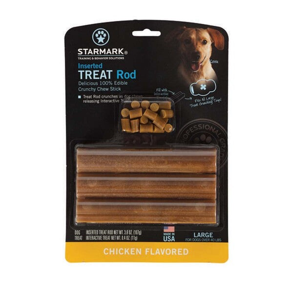 Starmark inserted dog treat rod chicken USA 1ea/LG.