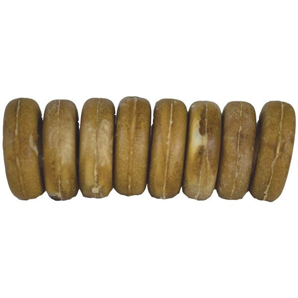 A row of Starmark Edible Dog Treat Rings USA 1ea/32 oz on a white background.