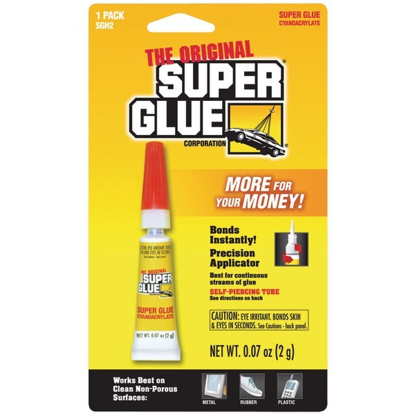 The Original SuperGlue SGH2-12 Super Glue Tube (Single Pack) in a package.