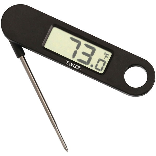The Taylor Precision Products 1476 Digital Folding Probe Thermometer is shown on a white background.