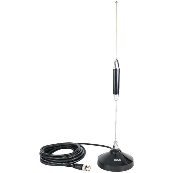 A Tram 1094-BNC Scanner 3 1/2" Magnet Antenna with BNC-Male Connector with a low-loss RG58/U cable attached to it.