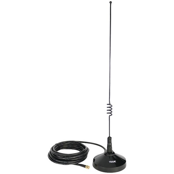 An Amateur Tram 1185-SMA Amateur Dual-Band Magnet Antenna with SMA-Male Connector antenna with a 1185-SMA cable attached to it.