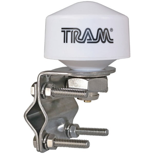 A Tram GPS-10 GPS Antenna with SMA female connector on a white background.