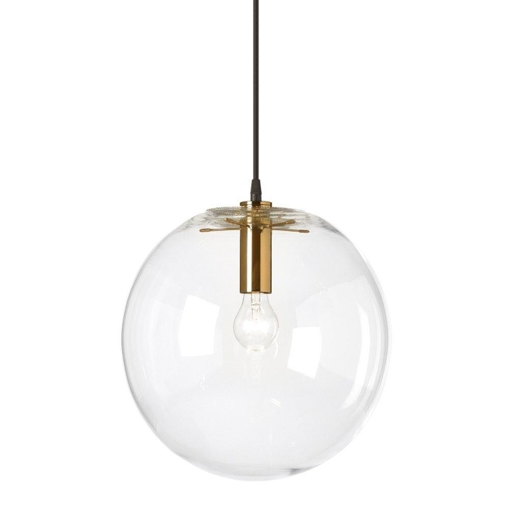 A Sophie Glass Pendant Lamp with a brass finish by ModernMazing.
