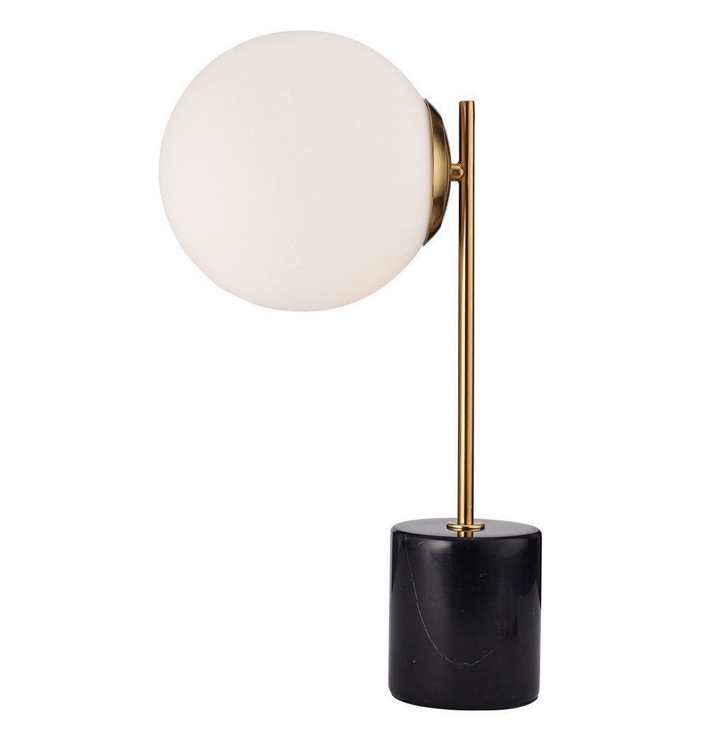 A Tuva Marble Table Lamp with a gold base by ModernMazing.