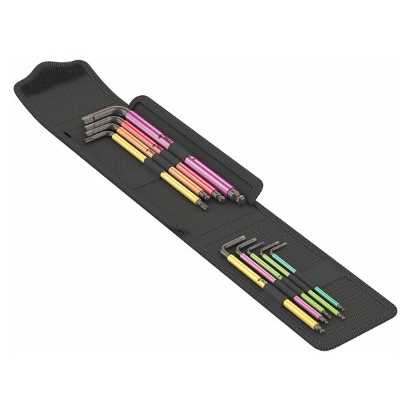 A Wera Metric L-Key Hex/Torx Bicycle "Set 4" (9 Piece Set) in a black case.