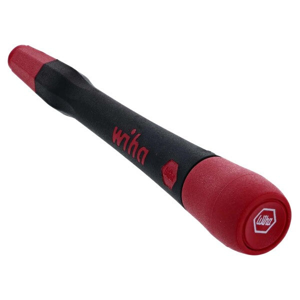 A red and black Wiha PicoFinish System 4 Microbit Holding Handle with the word ninw on it.