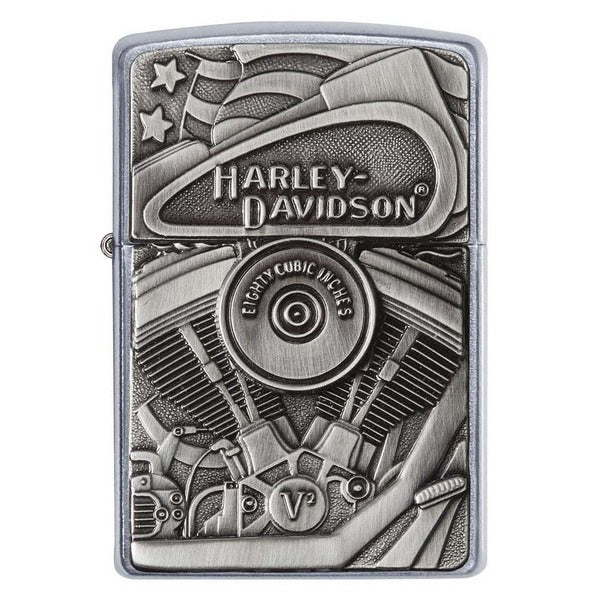 Zippo Harley-Davidson Street Chrome Motor Flag windproof lighter.