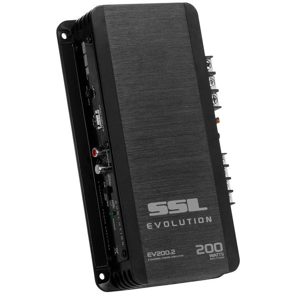 Experience powerful sound with the Soundstorm Small 2CH Amplifier 200W Max. This Class A/B 2 Channel Amplifier delivers outstanding performance, boasting 150W RMS/200W MAX power. Control your audio.