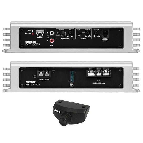 The Soundstorm Monoblock Amplifier 1500W Max combines powerful sound amplification with convenient remote control functionality.