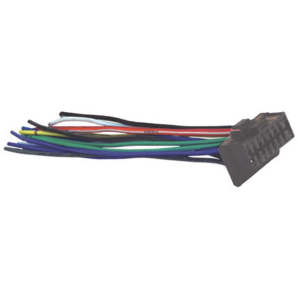 A wiring harness for a WIRING HARNESS PIONEER 16 PIN 2001 MODELS car stereo compatible with DIN models.