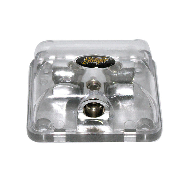 STINGER PRO Series Power/Ground Distribution T-Block with Three 4 Gauge Inputs