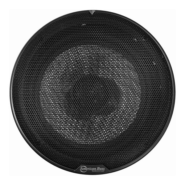 A pair of SPEAKER 6.5" 2-WAY (pair) 160WATTS AMERICAN BASS;CARBON FIBER featuring woven carbon/glass fiber cones and swivel tweeters, delivering a maximum power output of 160 watts. Presented on a clean white background.