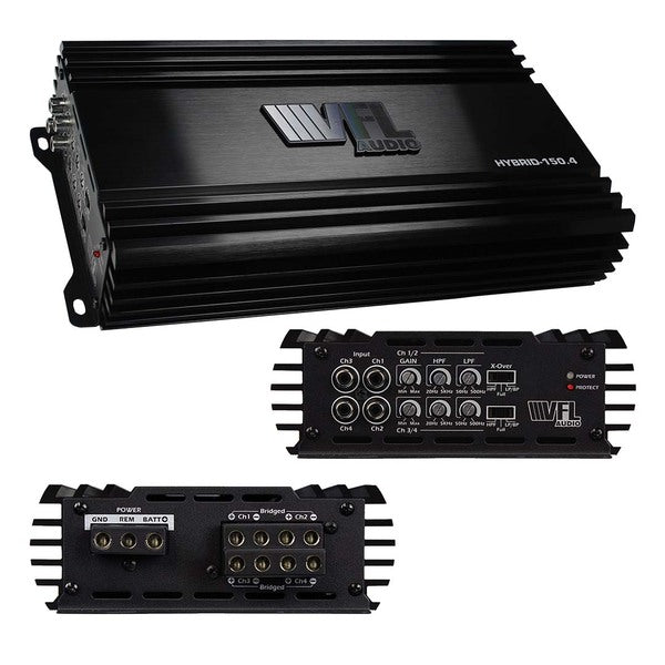 A VFL Audio 4 Channel Amplifier 600W RMS with a remote control.