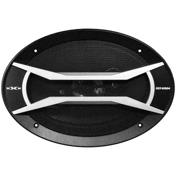 A pair of XXX Audio 6x9" 4-Way Speakers car speakers on a white background.