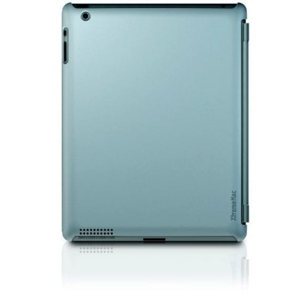 A blue XtremeMac MicroShield SC providing protection for an iPad 2/3/4 on a white background.