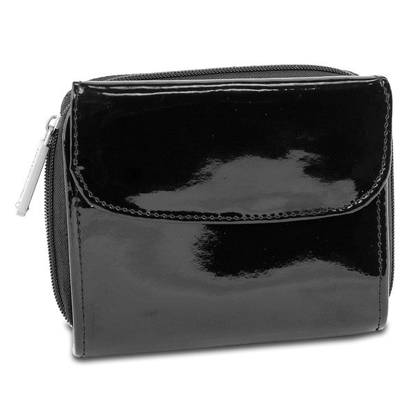 Travelon Safe ID Hack-Proof Leather French Wallet with RFID Blocking on a white background.