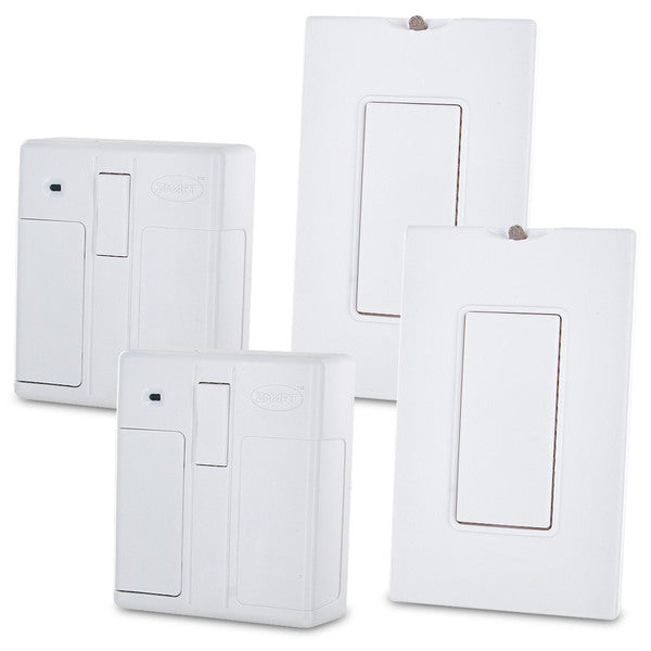 Three Zmart Switch - Smart & Easy Way to Control Any Light Switch (2 Pack) on a white background.