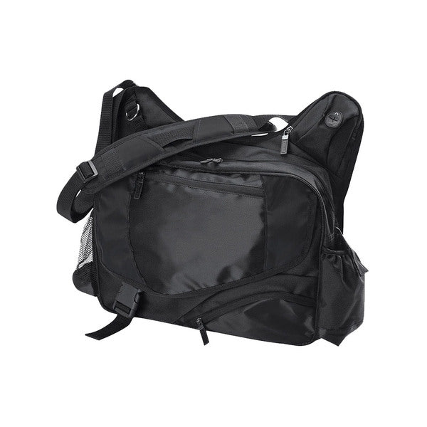 A Sweda Heavy Duty Utility 14 Laptop Messenger Shoulder Bag with an adjustable shoulder strap on a white background.